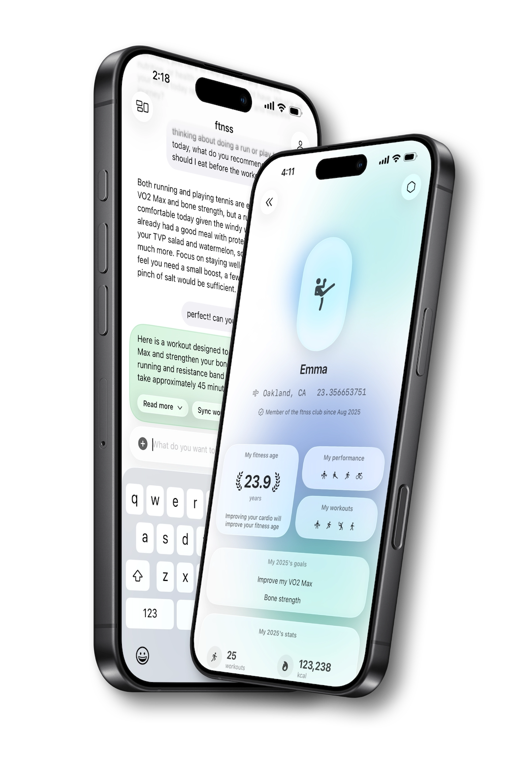 ftnss app hero with Apple Health insights